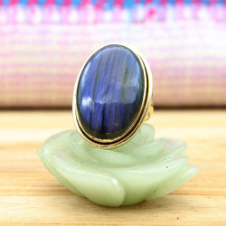 Bague labradorite laiton...
