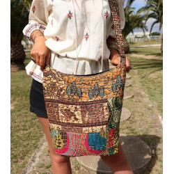 sac indien patchwork -...