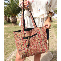 sac tissus batik rouges et...