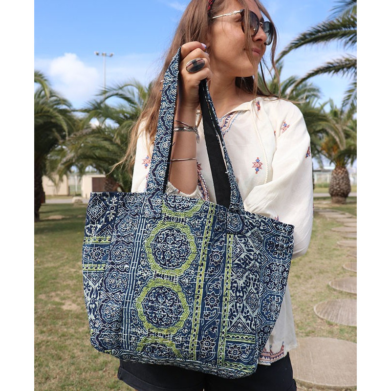 Sac batik bleu - Mosaik bijoux indiens Sac batik bleu - Mosaik bijoux indiens