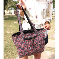 sac tissus batik rouges et...