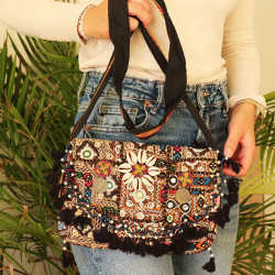 Sac ethnique avec cauris -...