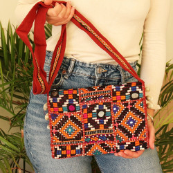 Sac ethnique cauris -...