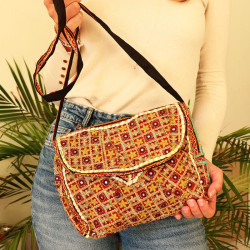 Pochette bohème colorée -...