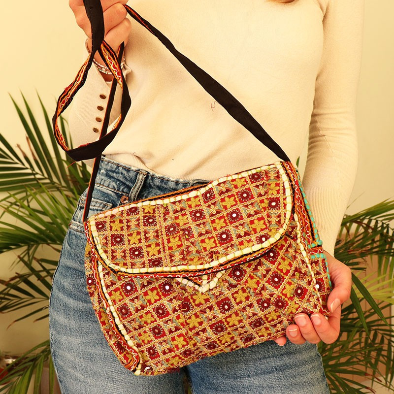Pochette bohème colorée - Mosaik bijoux indiens Pochette bohème colorée - Mosaik bijoux indiens