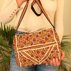 Pochette bohème colorée -...