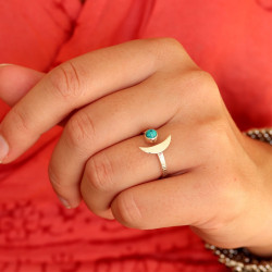 bague lune argent - Mosaik...