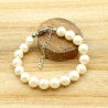 bracelet perles blanches- Mosaik bijoux indiens