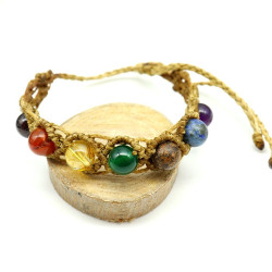 bracelet 7 chakras macrame...