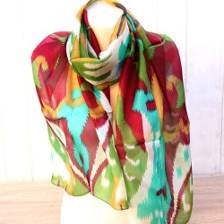 Foulard femme soie colorée...