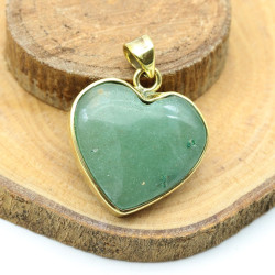 Pendentif jade en laiton -...