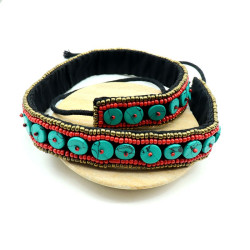 ceinture perles turquoises...