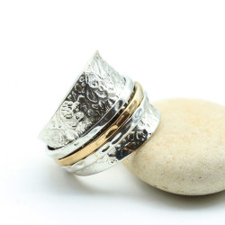 bague antistress argent et...