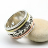 Anneau antistress 3 métaux homme - Mosaik bijoux indiens