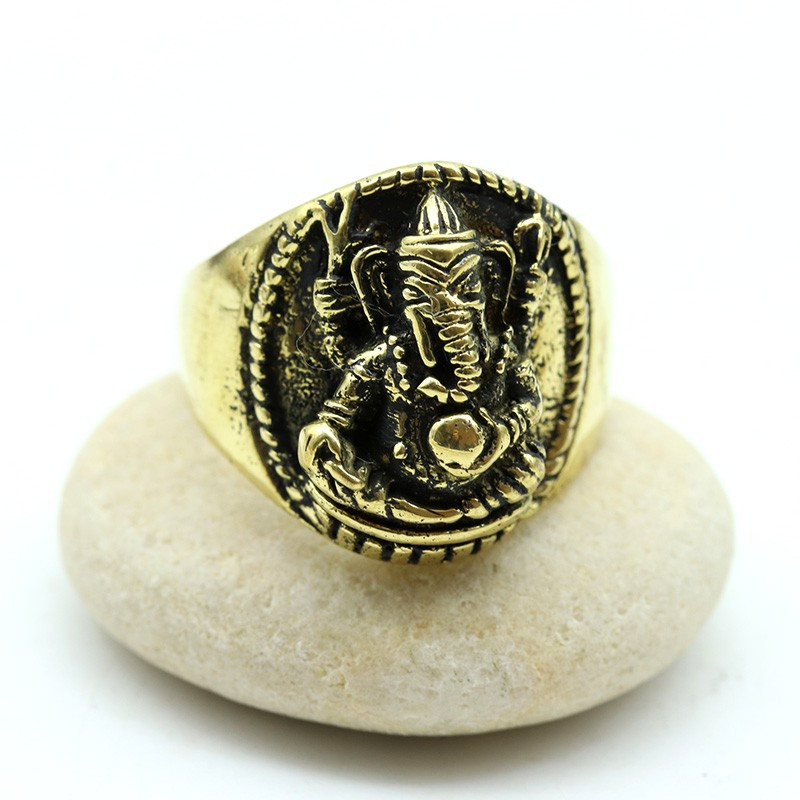 Bague ganesh en laiton - Mosaik bijoux indiens Bague ganesh en laiton - Mosaik bijoux indiens