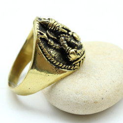 Bague ganesh en laiton -...