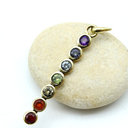 Pendentif argent 7 chakras...