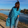 etole bleu canard en viscose - Mosaik bijoux indiens