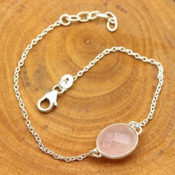 Bracelet quartz rose en...