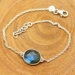 Bracelet fin argent pierre...