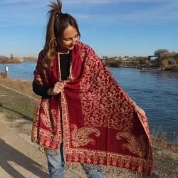 Etole bordeaux et beige -...