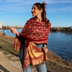 Etole bordeaux et beige -...