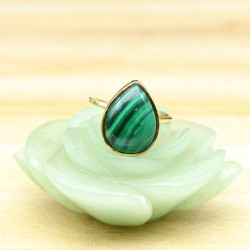Bague petite malachite en...