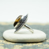 Bague oeil de tigre ethnique - Mosaik bijoux indiens