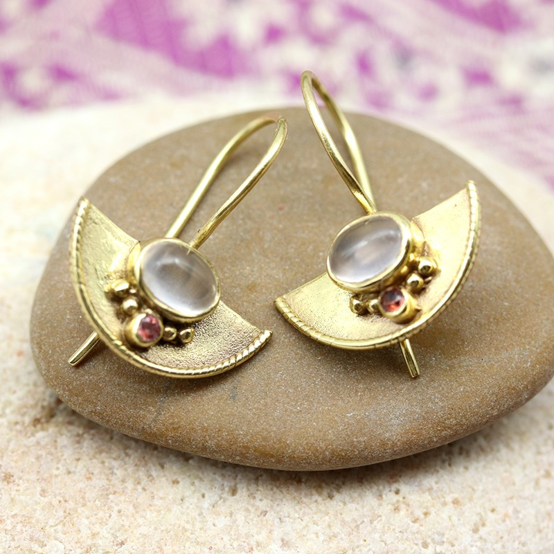 Boucle d'oreille éventail - Mosaik bijoux indiens Boucle d'oreille éventail - Mosaik bijoux indiens