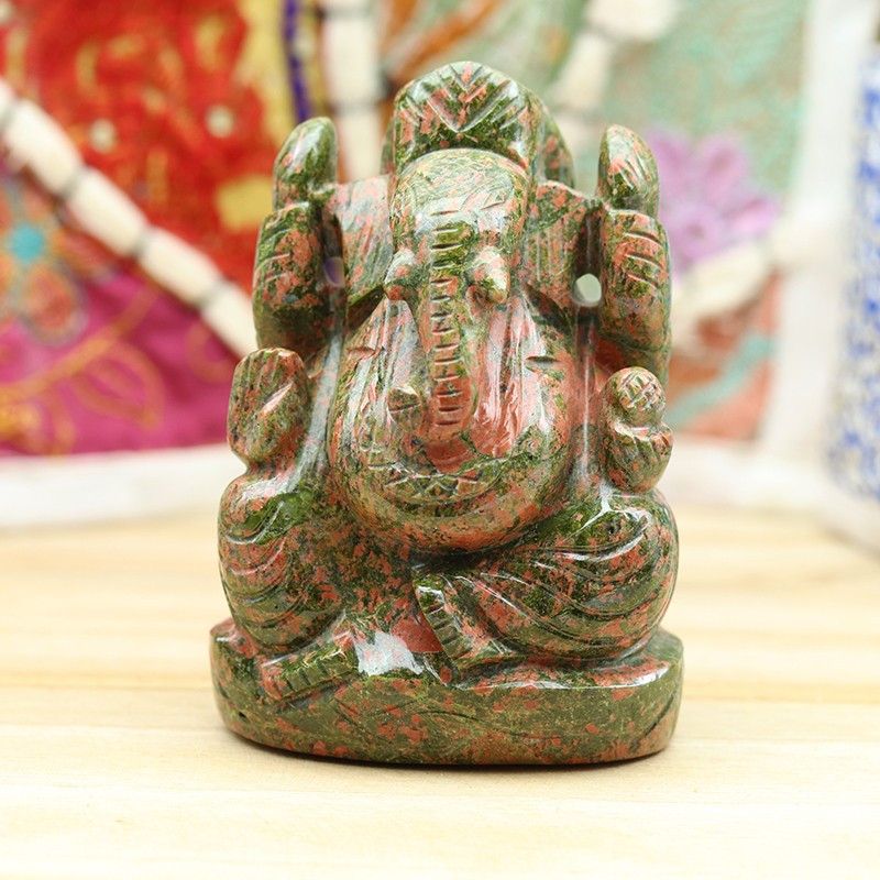 Statue pierre unakite - Mosaik bijoux indiens Statue pierre unakite - Mosaik bijoux indiens