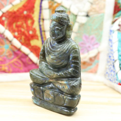 Statut Bouddha labradorite...