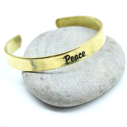 Manchette peace en laiton -...