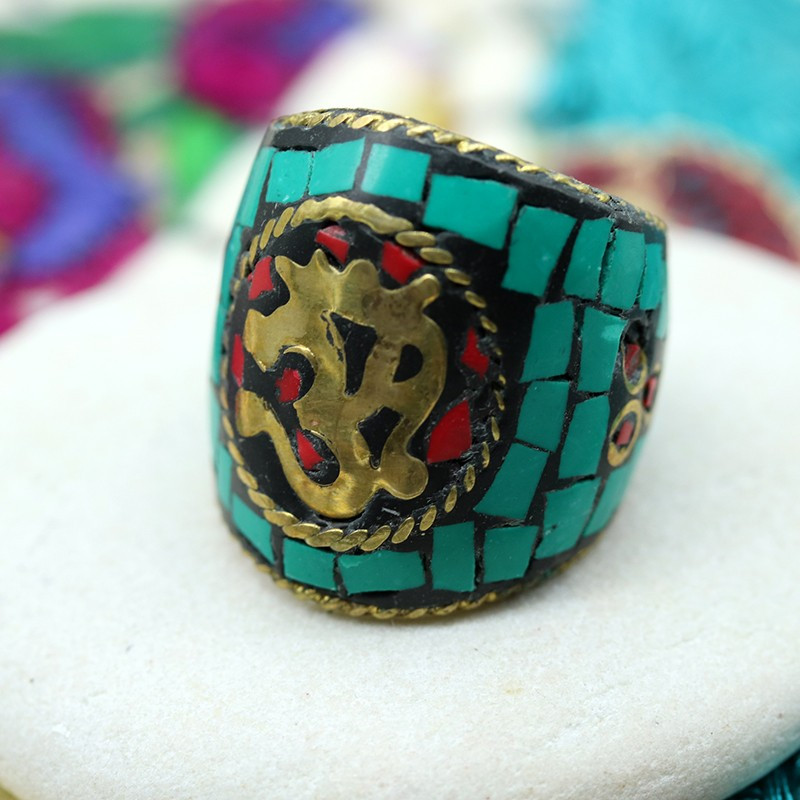 Bgaue Aum tibetaine - Mosaik bijoux indiens Bgaue Aum tibetaine - Mosaik bijoux indiens