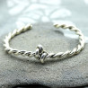 Bracelet argent noeud tressé - Mosaik bijoux indiens - b34