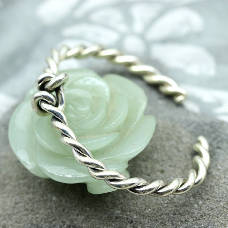 Jonc tressé argent - Mosaik bijoux indiens
