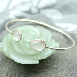 Bracelet argent quartz rose...