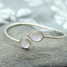 Bracelet argent quartz rose - Mosaik bijoux indiens