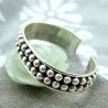 Large jonc argent ethnique - Mosaik bijoux indiens