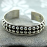 Large jonc argent ethnique - Mosaik bijoux indiens