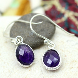 boucle d'oreille amethyste...