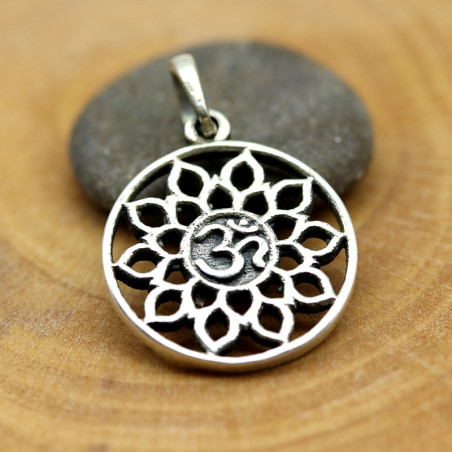 Pendentif argent aum - Mosaik bijoux indiens