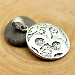 Pendentif aum argent -...