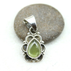 Pendentif péridot en argent...