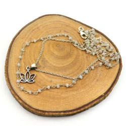 Collier argent pierre de...