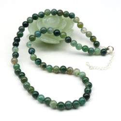 collier agate mousse -...