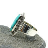 Bague argent bohème pierre turquoise - Mosaik bijoux indiens