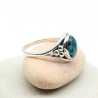 Bague argent bohème pierre turquoise - Mosaik bijoux indiens