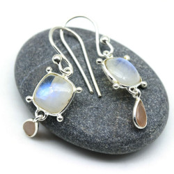Boucles d'oreille 2 pierres...