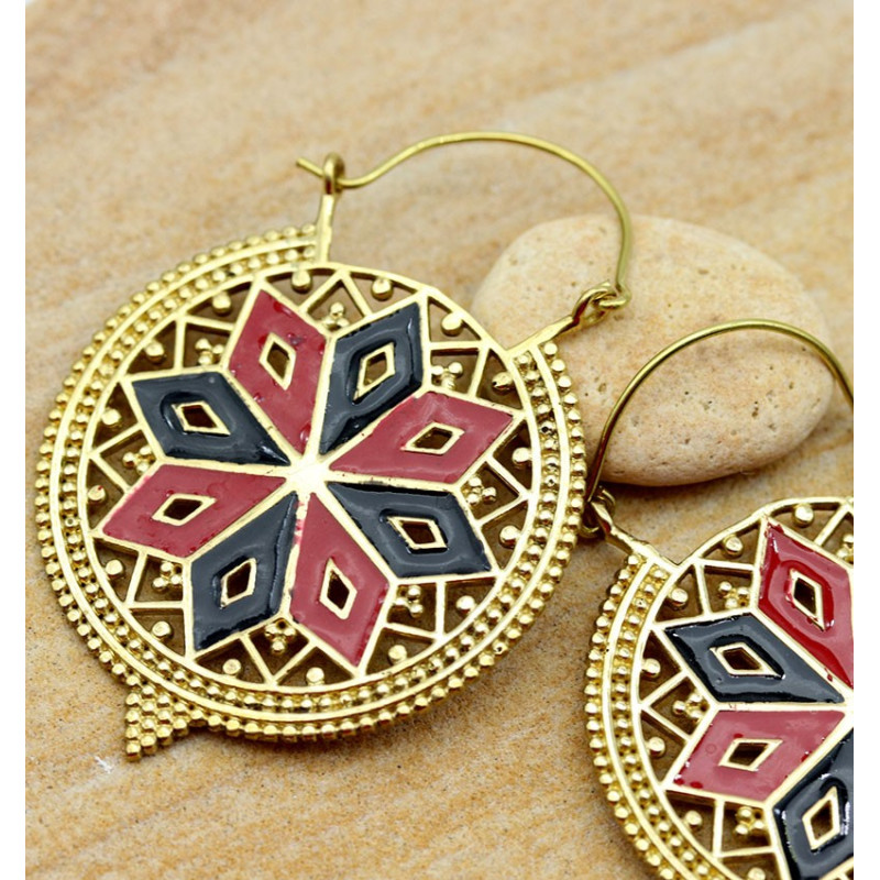 Créole dorée indienne - Mosaik bijoux indiens Créole dorée indienne - Mosaik bijoux indiens