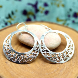 Boucle d'oreille argent -...